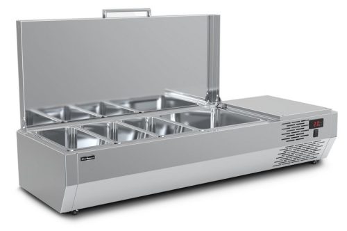 Витрина холодильная A40 SM 1,2 с крышкой (3 GN1/3+1 GN1/2)